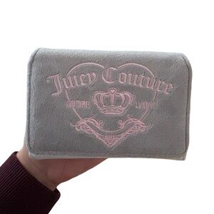 Juicy Couture Gray Wallet with Pink Embroidery